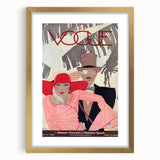 Vintage Vogue Wall Art - 1928 Stylish Couple Illustration Print