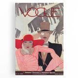 Vintage Vogue Wall Art - 1928 Stylish Couple Illustration Print