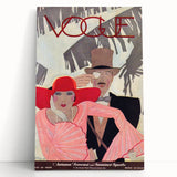 Vintage Vogue Wall Art - 1928 Stylish Couple Illustration Print