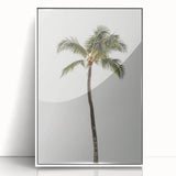 Art deco poster featuring a bright summer scene on acrylic, framed in white, suitable for nursery wall art.