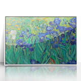 Large art print of Van Gogh's painting in mid-century modernist style, acrylic frame, ideal for nursery wall art.
