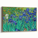 Framed canvas of a Van Gogh landscape painting in vibrant colors, ideal for adding a vintage touch to any room.