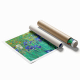 Extra large rolled canvas print featuring Van Gogh-inspired floral art in vibrant colors.