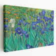 Vincent van Gogh inspired artwork on stretched canvas featuring swirling blue and yellow tones.