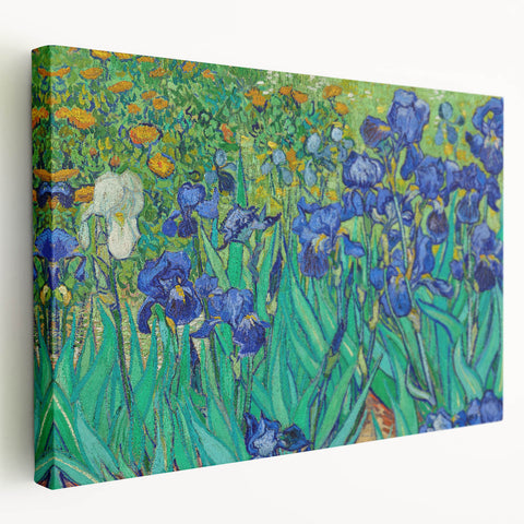 Vincent van Gogh inspired artwork on stretched canvas featuring swirling blue and yellow tones.