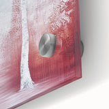 Ethereal Tree Wall Art – Soft Red & Yellow Dining Print