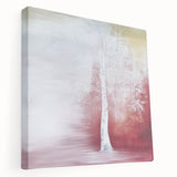 Ethereal Tree Wall Art – Soft Red & Yellow Dining Print