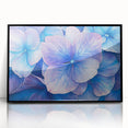Elegant Blue Floral Living Room Wall Art – Modern Canvas Print