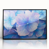 Elegant Blue Floral Living Room Wall Art – Modern Canvas Print