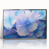 Elegant Blue Floral Living Room Wall Art – Modern Canvas Print
