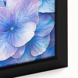 Elegant Blue Floral Living Room Wall Art – Modern Canvas Print