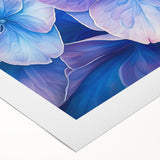 Elegant Blue Floral Living Room Wall Art – Modern Canvas Print