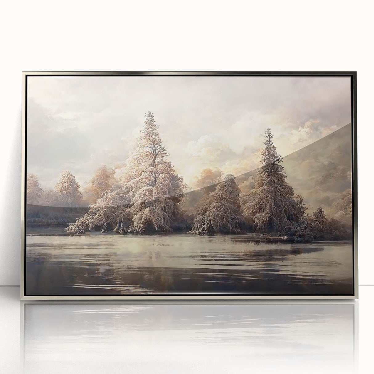 Framed acrylic wall art featuring an abstract floral design in vibrant colors, set against a silver frame, ideal for modern home decor and artistic accent.