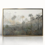 Framed abstract landscape wall art featuring golden acrylic accents, set against a vibrant backdrop, perfect for modern home decor. Ideal for enhancing contemporary interiors.