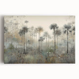Abstract landscape wall art featuring vibrant colors and textured brush strokes on a stretched canvas, ideal for modern home decor. Perfect for creating an artistic focal point in any room.