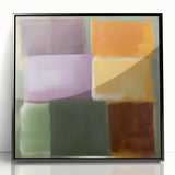 Contemporary Abstract Canvas – Retro Blocks in Earthy Tones
