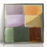 Contemporary Abstract Canvas – Retro Blocks in Earthy Tones