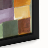Contemporary Abstract Canvas – Retro Blocks in Earthy Tones