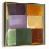 Contemporary Abstract Canvas – Retro Blocks in Earthy Tones