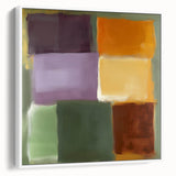 Contemporary Abstract Canvas – Retro Blocks in Earthy Tones