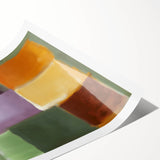 Contemporary Abstract Canvas – Retro Blocks in Earthy Tones