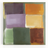 Contemporary Abstract Canvas – Retro Blocks in Earthy Tones