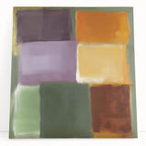 Contemporary Abstract Canvas – Retro Blocks in Earthy Tones