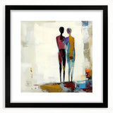 Abstract figurative frame in matte black, showcasing an artistic design with a textured surface, perfect for modern home decor or gallery displays. Ideal for adding a sophisticated touch to any interior space.