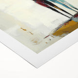 Abstract figurative art print on rolled canvas, showcasing vibrant colors and fluid shapes, ideal for modern home decor. Packaged securely in a cardboard tube for easy transport.