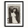 Edvard Munch's Madonna - Iconic Black and White Expressionist Print