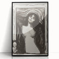 Edvard Munch's Madonna - Iconic Black and White Expressionist Print