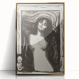 Edvard Munch's Madonna - Iconic Black and White Expressionist Print