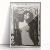 Edvard Munch's Madonna - Iconic Black and White Expressionist Print