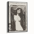 Edvard Munch's Madonna - Iconic Black and White Expressionist Print