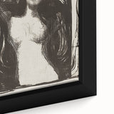 Edvard Munch's Madonna - Iconic Black and White Expressionist Print