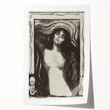 Edvard Munch's Madonna - Iconic Black and White Expressionist Print
