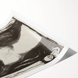 Edvard Munch's Madonna - Iconic Black and White Expressionist Print