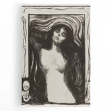 Edvard Munch's Madonna - Iconic Black and White Expressionist Print