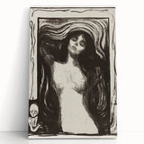 Edvard Munch's Madonna - Iconic Black and White Expressionist Print