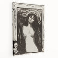 Edvard Munch's Madonna - Iconic Black and White Expressionist Print