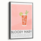 Black and white vintage poster art of a landscape on framed canvas, ideal for bedroom wall decor.