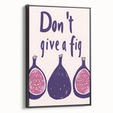 Black and white vintage poster art of various fruits on a framed canvas, ideal for bedroom wall decor.