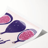 Extra large wall art featuring line art flowers in black on a white background, rolled print format.