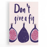 Large black and white photo of assorted fruits on stretched canvas, ideal for kitchen wall art.