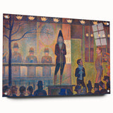 Circus Sideshow by Seurat: Vibrant Pointillist Impressionist Wall Art