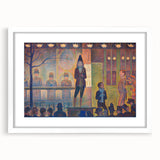 Circus Sideshow by Seurat: Vibrant Pointillist Impressionist Wall Art