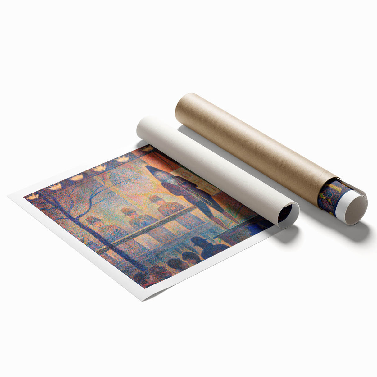 Circus Sideshow by Seurat: Vibrant Pointillist Impressionist Wall Art