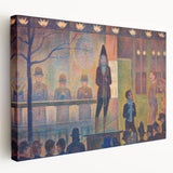 Circus Sideshow by Seurat: Vibrant Pointillist Impressionist Wall Art