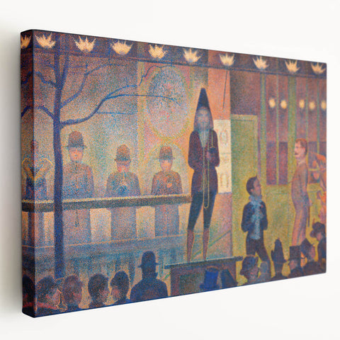 Circus Sideshow by Seurat: Vibrant Pointillist Impressionist Wall Art