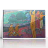 Bold Tribal Scene - Modern Wall Art Inspired by Polynesian Landscape